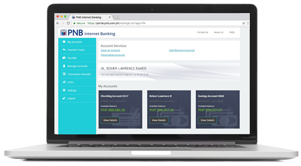 Personal Internet Banking Philippine National Bank